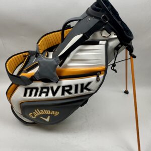 Callaway Mavrik Mini Stand Golf Cart Carry Bag 5-Way White/Orange/Charcoal