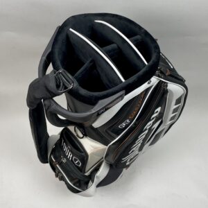 Used Callaway FT Fusion Tour Staff Golf Cart Carry Bag 6-Way Black 8 Pockets