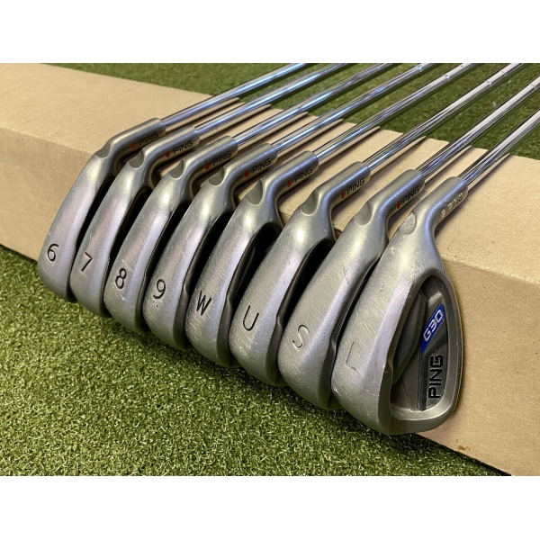Used RH Ping Red Dot G30 Irons 6-PW/UW/SW/LW CFS Regular Flex Steel Golf Set