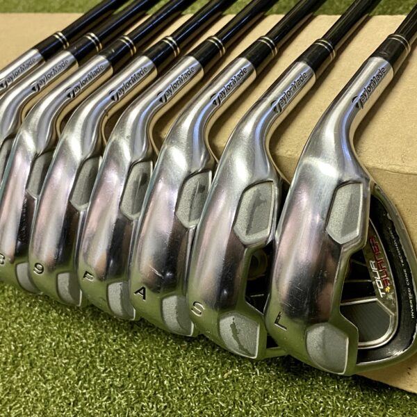 RH TaylorMade Tour Burner Irons 6-PW/AW/SW/LW 65g Senior Flex Graphite Golf Set