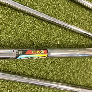 Used RH Ping Yellow Dot S55 Irons 5-PW CFS Regular Flex Steel Golf Club Set