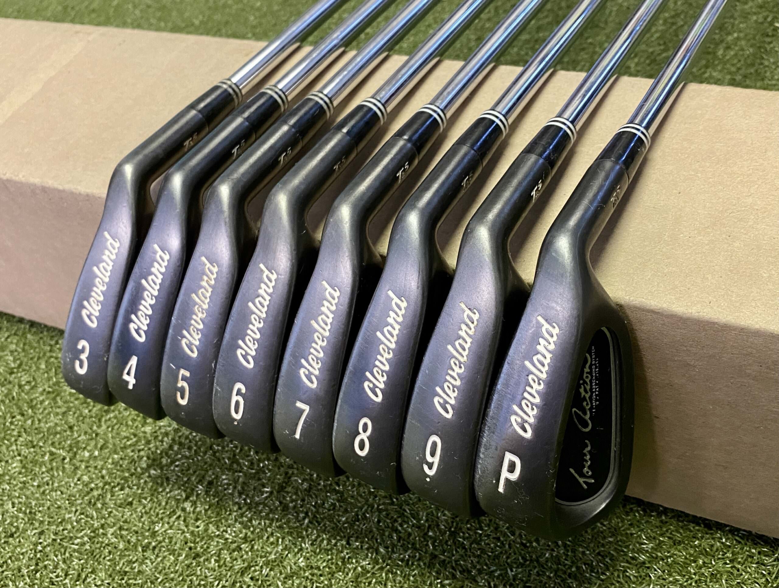 Used RH Cleveland Tour Action TA5 Irons 3-PW Regular Flex Steel  display picture 1
