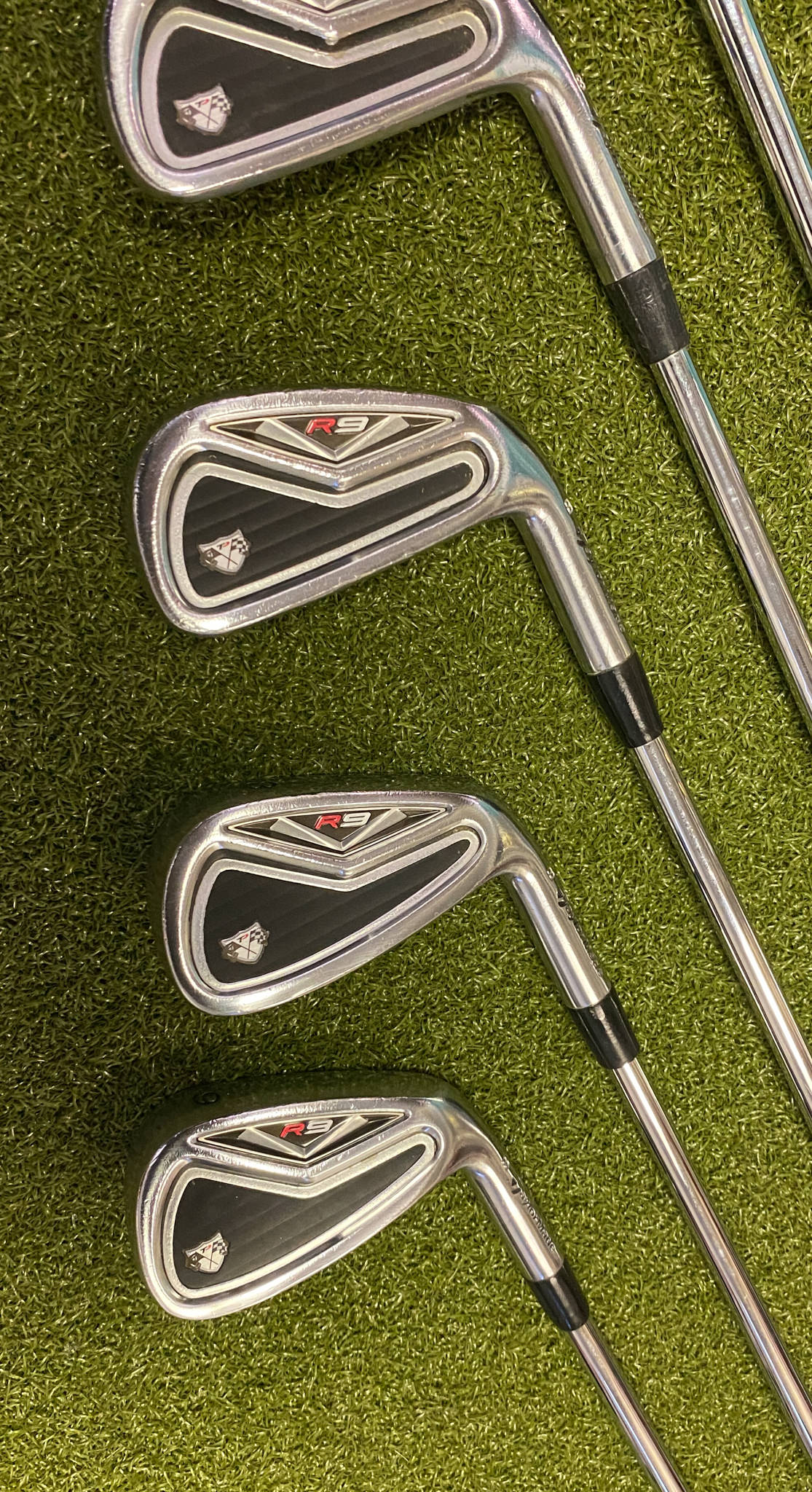 Tour Issue TaylorMade R9 TP B Stamp Irons 3-9 6.0 Stiff Flex Steel Golf ...