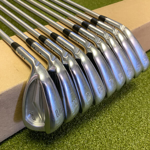 LH Ping Blue Dot i210 Irons 3-PW/UW KBS C-Taper 125g Stiff+ Flex Steel Golf Set