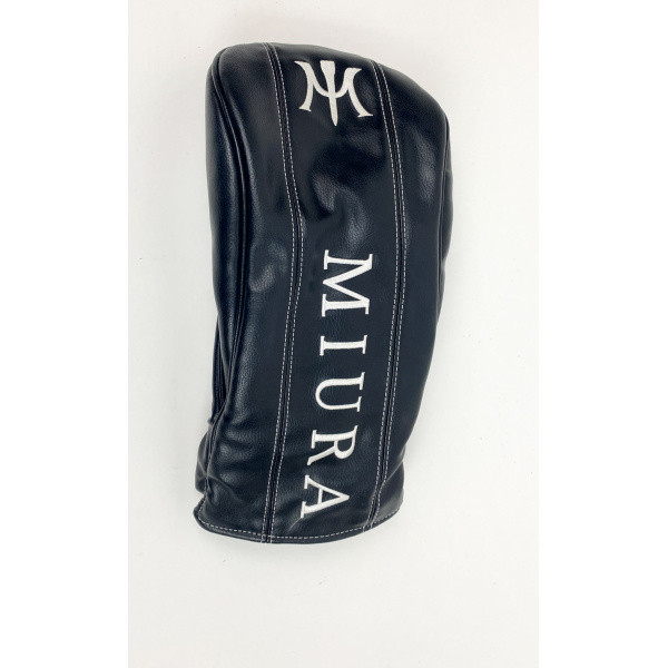 Very Nice Miura Hybrid Leather Headcover Head Cover Black Ships Free