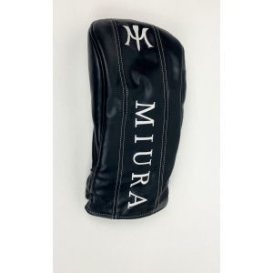 Very Nice Miura Hybrid Leather Headcover Head Cover Black Ships Free