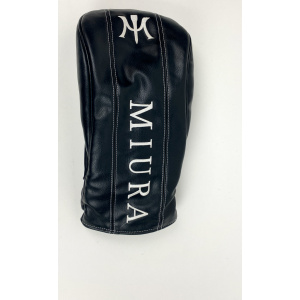 Very Nice Miura Hybrid Leather Headcover Head Cover Black Ships Free