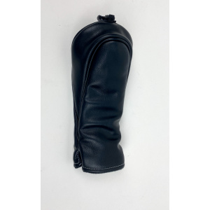 Very Nice Miura Driver Leather Headcover Head Cover Black Ships Free