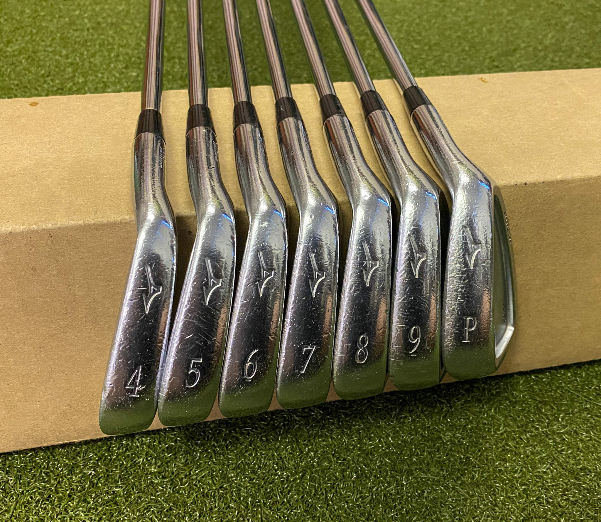 Mizuno MP57 Irons 4PW Rifle Flighted 6.0 Stiff Flex Steel Golf