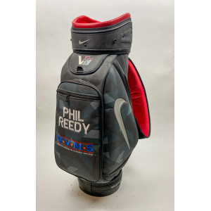 Used Gray/Red Nike VRS Golf Staff Bag with Strap Embroidered Phillip Reedy
