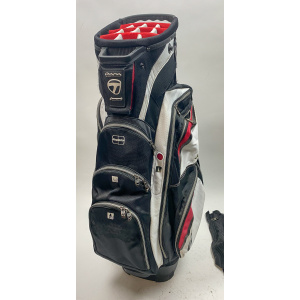 TaylorMade Juggernaut Cart Carry Golf Bag 14-way Black/Red/White Ships Free