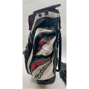 TaylorMade Juggernaut Cart Carry Golf Bag 14-way Black/Red/White Ships Free