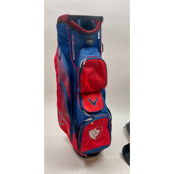Callaway CHEV ORG 14 Golf Cart Carry Bag Red/Blue With Southern Highlands Logo