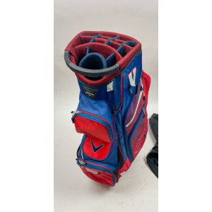 Callaway CHEV ORG 14 Golf Cart Carry Bag Red/Blue With Southern Highlands Logo