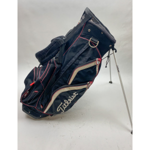 Titleist Golf Cart/Carry Stand Bag 14-Way Divided Red/Black W/ Dual Straps