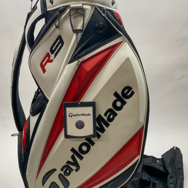 Used TaylorMade R9 Cart Demo Golf Bag White/Red/Black Ships Free