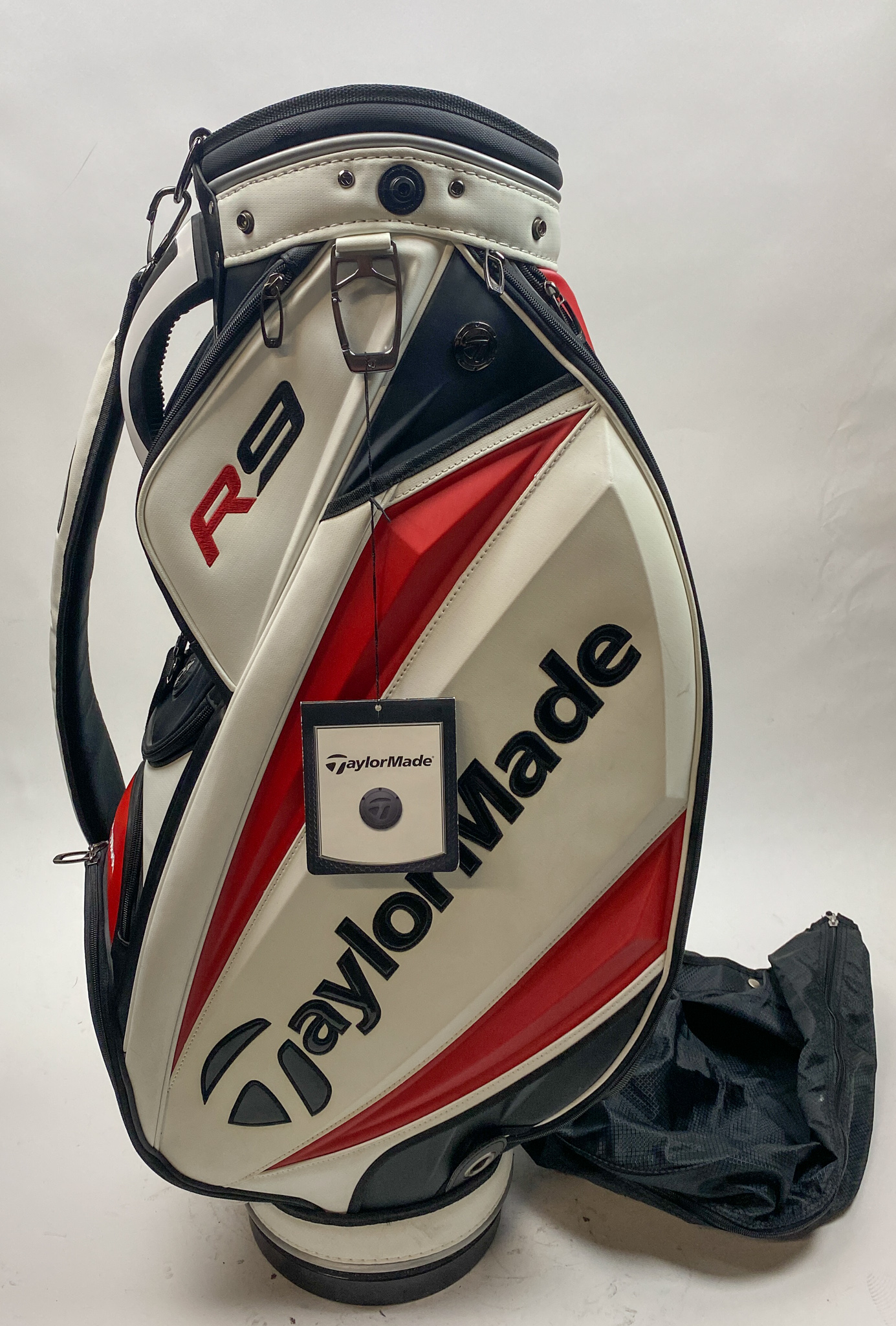 Used TaylorMade R9 Cart Demo Golf Bag White/Red/Black Ships Free