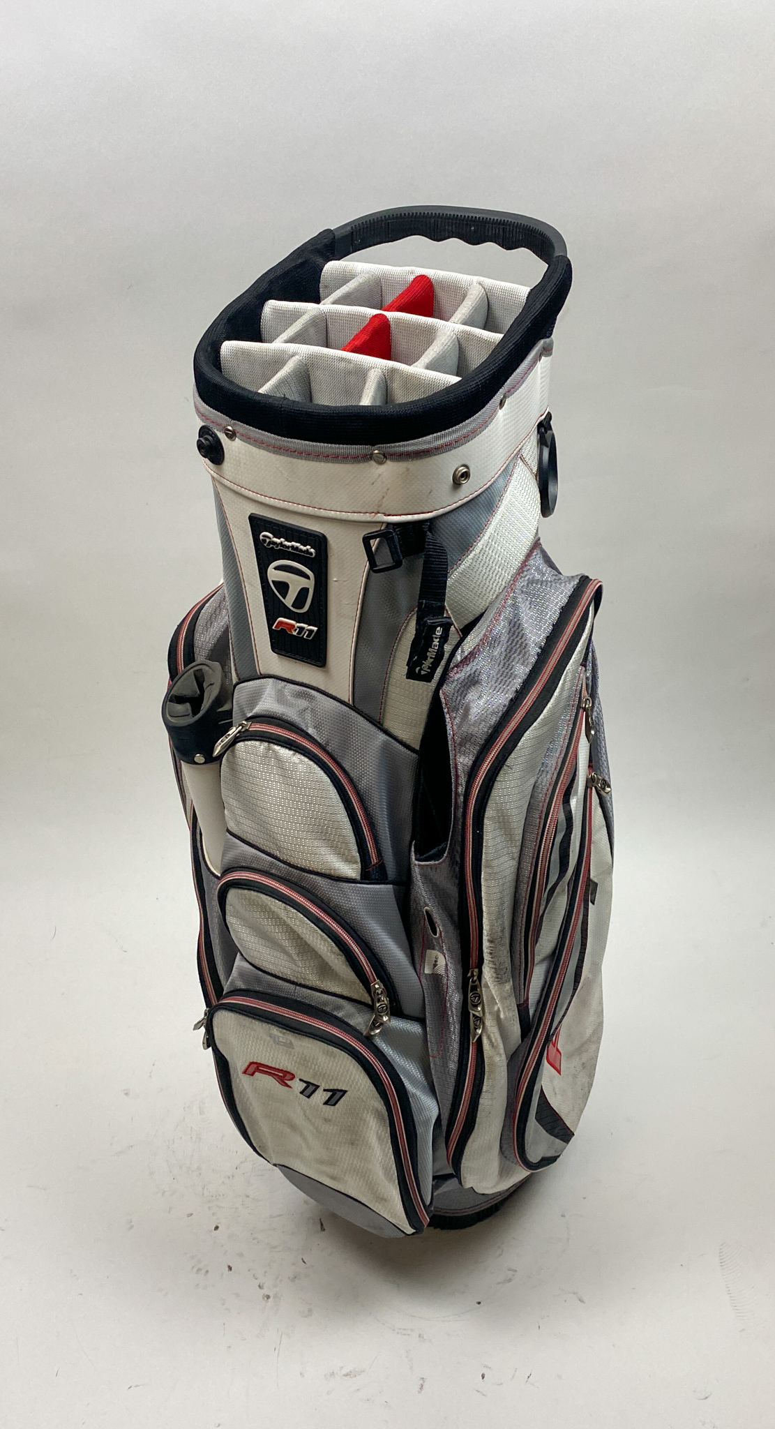 TaylorMade R11 Cart Carry Golf Bag 14-way White/Gray Ships Free No