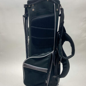 Used Ti Tech Stand Golf Bag 6 Dividers Gray/Black With Strap & Rainhood