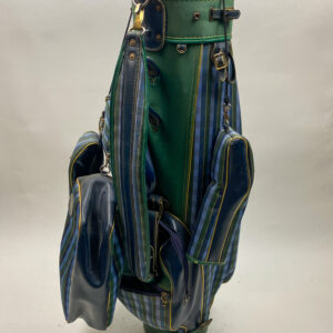 Vintage John Letters of Scotland Golf Bag Blue/Green Plaid w/ Accessory Bags