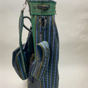 Vintage John Letters of Scotland Golf Bag Blue/Green Plaid w/ Accessory Bags
