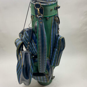 Vintage John Letters of Scotland Golf Bag Blue/Green Plaid w/ Accessory Bags