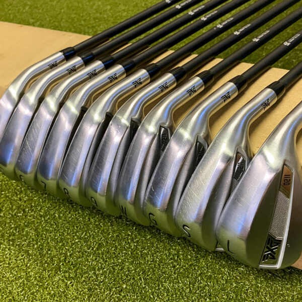 Used RH PXG 0211 COR2 Irons 4-PW/GW/SW/LW MMT 80g Stiff Flex Graphite Golf Set