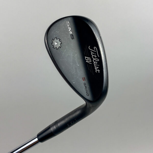 RH Titleist Vokey SM6 S Grind Jet Black Wedge 54*-10 Wedge Flex Steel Golf Club