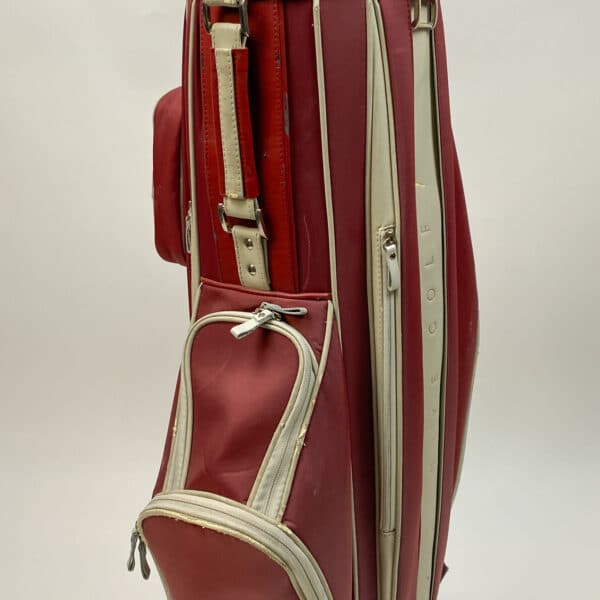 Used Nike Golf "Apparel" 4-Way Cart/Carry Golf Bag Red with Accessory Bag