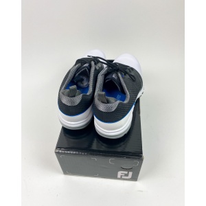New FootJoy Contour Fit Tour White/Black Leather Mens 9 M Golf Shoes 54097