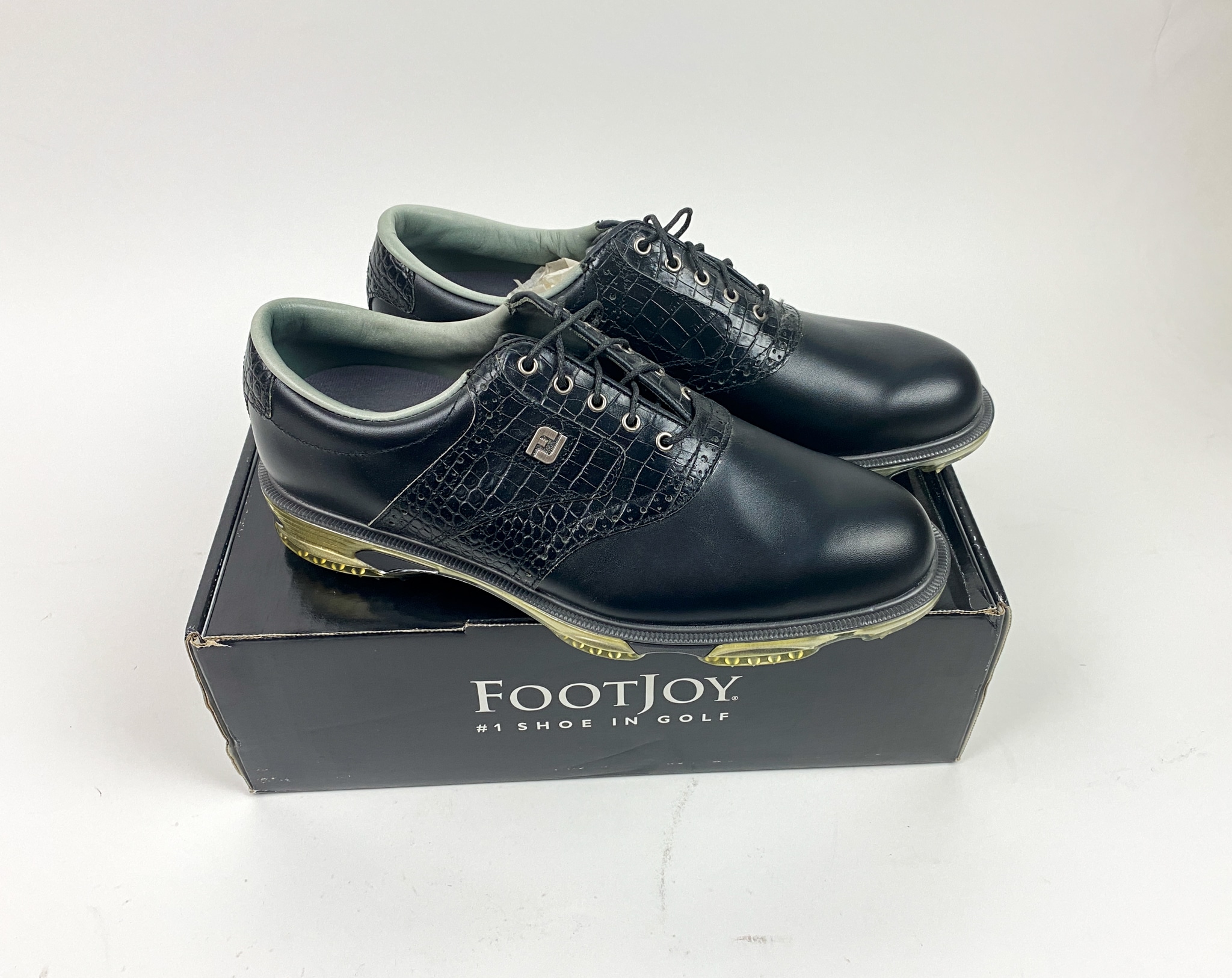 FootJoy Dry Joys Tour Golf Shoes 53678 Black Leather Men\'s 8.5 M FootJoy Men main image 3