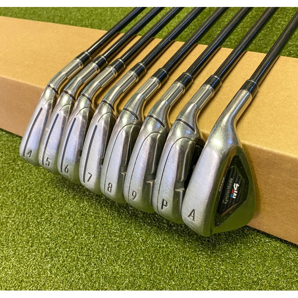 Used RH TaylorMade M4 Irons 4-PW/AW ATMOS 6 Regular Flex Graphite Golf Club Set