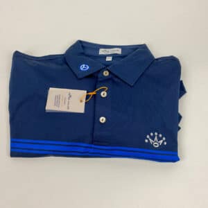 NWT Peter Millar Scotty Cameron Circle T Men's Navy Blue Polo Shirt Size: Large