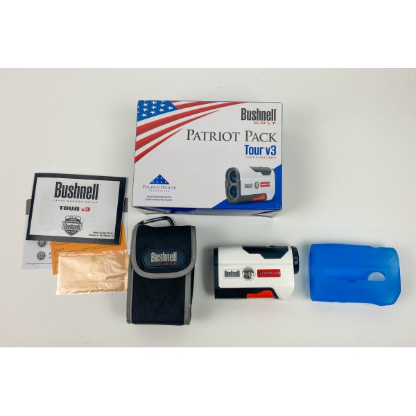Bushnell Tour V3 Laser Rangefinder Patriot Pack W/ Protective Sleeve/Carry Case