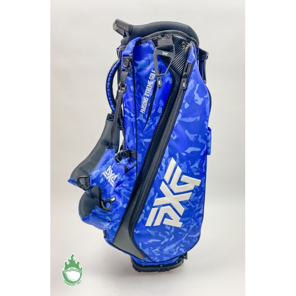 Used PXG Paratrooper Blue Carry Stand Bag Camo BackPack Straps