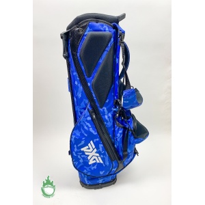 Used PXG Paratrooper Blue Carry Stand Bag Camo BackPack Straps & Rainhood