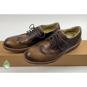 Used Ecco Mens Size 43 Wide Golf Shoes Brown