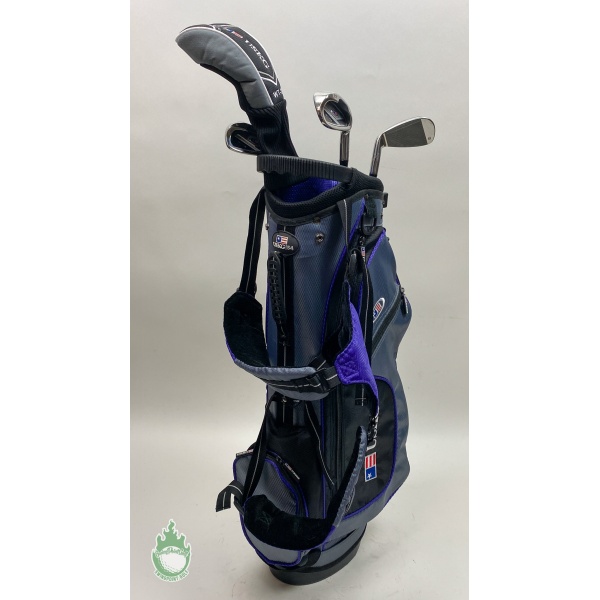 Used RH US Kids Golf 5 Club Stand Bag Golf Club Full Set 54" K-Flex Graphite