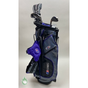 Used RH US Kids Golf 5 Club Stand Bag Golf Club Full Set 54" K-Flex Graphite