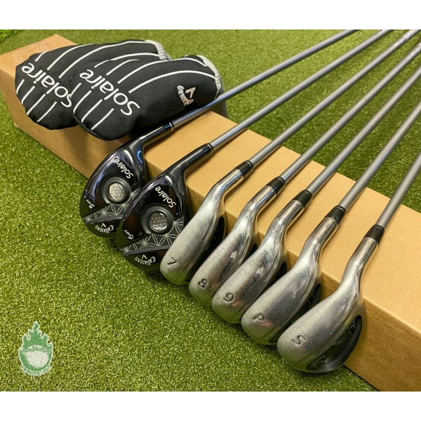 Used RH Callaway Solaire Irons 5H 6H 7-PW/SW Ladies Flex Graphite Golf Club Set