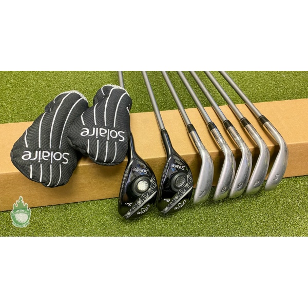 Used RH Callaway Solaire Irons 5H 6H 7-PW/SW Ladies Flex Graphite