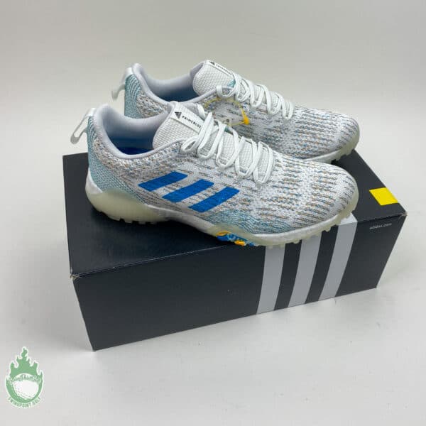 adidas gazelle silver green womens Adidas Adizero ZG Spikeless Golf Shoes - White/Blue