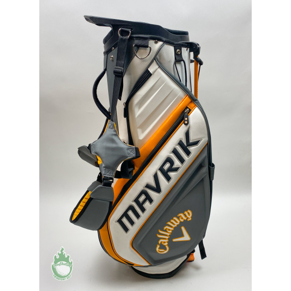 Used Callaway Mavrik Mini Stand Golf Cart Carry Bag 5-Way White