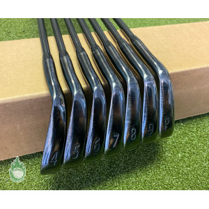 Used RH Titleist 718 AP2 Black Irons 4-PW AMT X100 X-Stiff Flex Steel Golf Set