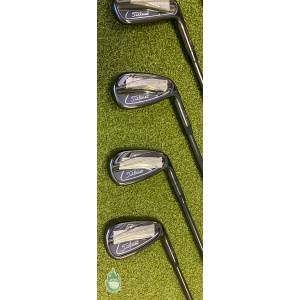 Used RH Titleist 718 AP2 Black Irons 4-PW AMT X100 X-Stiff Flex Steel Golf Set