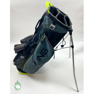 Used Ping 4Series Golf Cart/Carry Stand Bag 5-Way Black E2 Enhanced Ergonomics