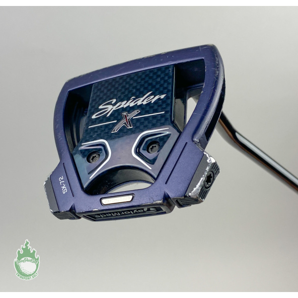 Used Right Handed TaylorMade Spider X Navy 35" Putter Black Steel Golf Club