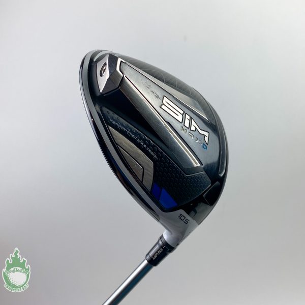 Used RH TaylorMade SIM MAX D Driver 10.5* Helium 5F3 Regular Graphite Golf Club