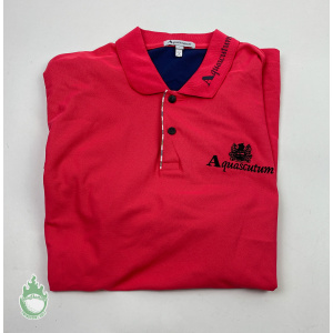 NWOT Aquascutum Men's Coral Polo Shirt Size: Large - Adam Scott Logo