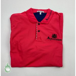 NWOT Aquascutum Men's Coral Polo Shirt Size: Large - Adam Scott Logo